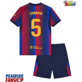 Koszulka piłkarska Barcelona Pau Cubarsi #5 Strój Domowy dla dzieci 2026-27 tanio Krótki Rękaw (+ Krótkie spodenki)